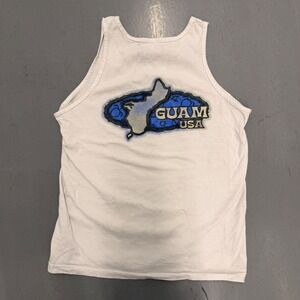 ALSTYLE Guam USA Map Graphic Tank Top White Size Medium